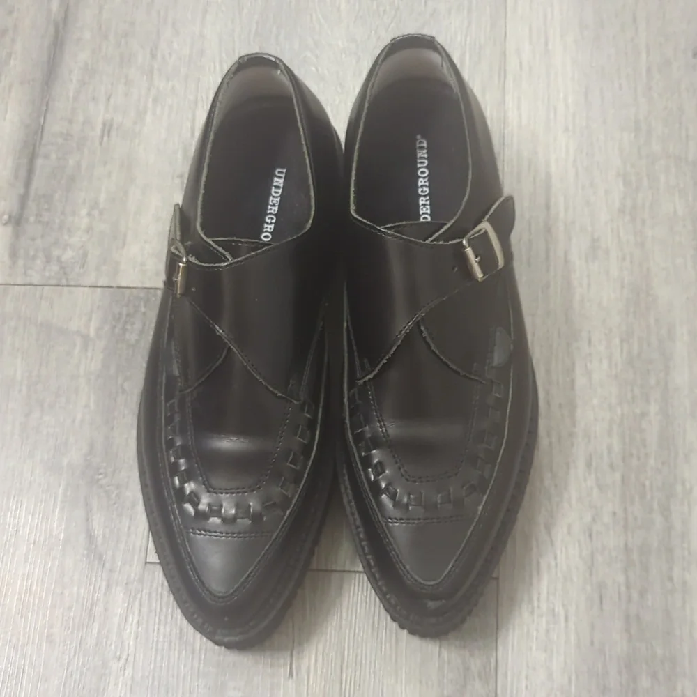 Underground. England Black Leather Apollo Creepers - Picture 2 of 11
